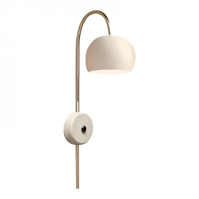 Wall lamp - sconce Skons pakoworld E14 in cream-gold shade 12x28x63cm