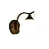 Wall light Belinest pakoworld E27 metal and glass in black-natural color 20x14x17cm