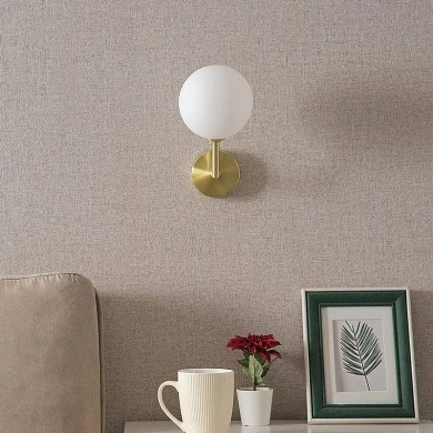 Wall light Cebron pakoworld G9 metal in gold-white color 15x25x28cm