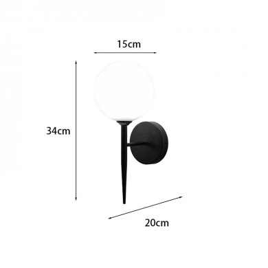 Wall light Kerlibin pakoworld G9 metal in black-white color 13x18x34cm