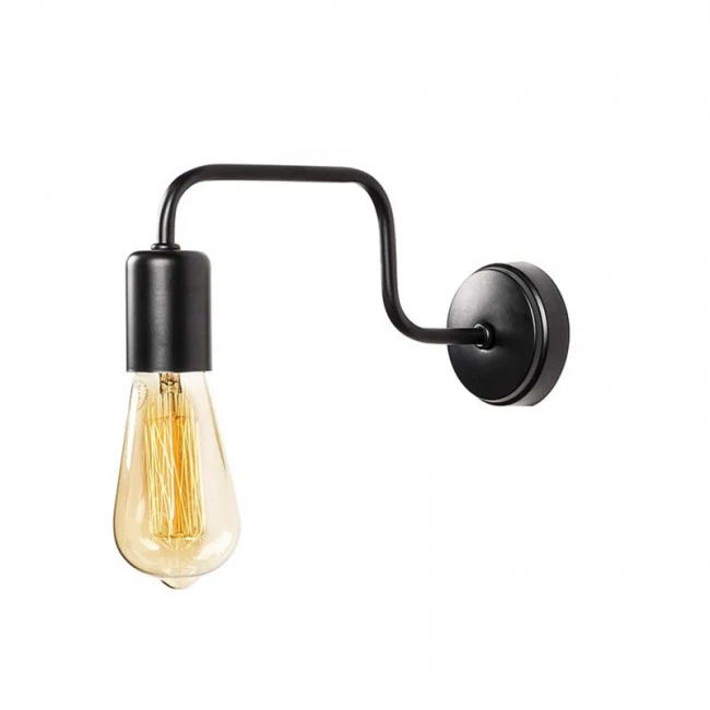 Wall light Kerquin pakoworld led metal in black color 28x10x11cm