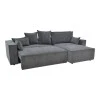 Corner reversible sofa-bed Kerbian  pakoworld dark grey color fabric 273x162x92cm