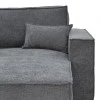 Corner reversible sofa-bed Kerbian  pakoworld dark grey color fabric 273x162x92cm