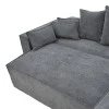 Corner reversible sofa-bed Kerbian  pakoworld dark grey color fabric 273x162x92cm