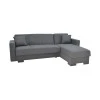 Corner reversible sofa-bed with storage space Someil pakoworld fabric in anthracite shade 230x156x80cm