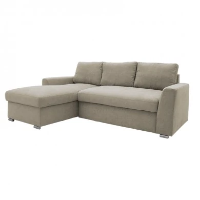 Corner sofa-bed right corner Belle pakoworld beige 236x164x88cm