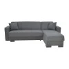 Corner reversible sofa-bed with storage space Someil pakoworld fabric in anthracite shade 230x156x80cm