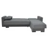 Corner reversible sofa-bed with storage space Someil pakoworld fabric in anthracite shade 230x156x80cm