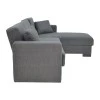 Corner reversible sofa-bed with storage space Someil pakoworld fabric in anthracite shade 230x156x80cm