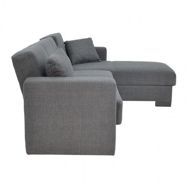 Corner reversible sofa-bed with storage space Someil pakoworld fabric in anthracite shade 230x156x80cm