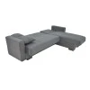 Corner reversible sofa-bed with storage space Someil pakoworld fabric in anthracite shade 230x156x80cm