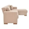 Corner reversible sofa-bed with storage space Someil pakoworld fabric in beige shade 230x156x80cm
