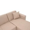 Corner reversible sofa-bed with storage space Someil pakoworld fabric in beige shade 230x156x80cm