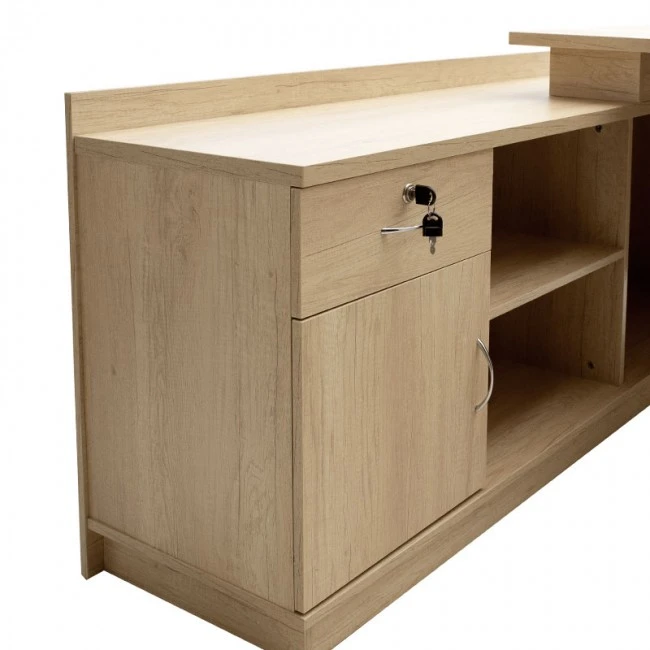 Commercial L shaped corner desk Amazon pakoworld sonoma 180x160x76cm