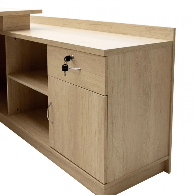 Commercial L shaped corner desk Amazon pakoworld sonoma 180x160x76cm