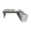 Professional work corner desk Armadi pakoworld sonoma-white 180x80x75cm