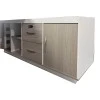 Professional work corner desk Armadi pakoworld sonoma-white 180x80x75cm