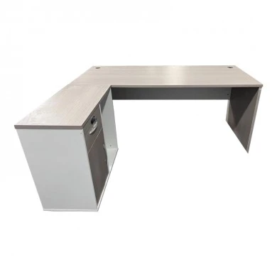 Γραφείο εργασίας επαγγελματικό αναστρέψιμο Armadi pakoworld γωνιακό σε sonoma-λευκή απόχρωση 180x80x75εκ