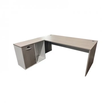 Γραφείο εργασίας επαγγελματικό αναστρέψιμο Armadi pakoworld γωνιακό σε sonoma-λευκή απόχρωση 140x70x75εκ