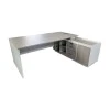 Professional work corner desk Armadi pakoworld sonoma-white 180x80x75cm