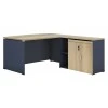 Commercial desk reversible Lotus  pakoworld oak-dark grey 180x160x75cm