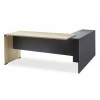 Commercial desk reversible Lotus  pakoworld oak-dark grey color 180x160x75cm