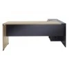 Commercial desk reversible Lotus  pakoworld oak-dark grey color 180x160x75cm