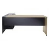 Commercial desk reversible Lotus  pakoworld oak-dark grey color 180x160x75cm