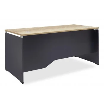 Commercial desk Lotus pakoworld in oak-dark grey 180x80x75cm