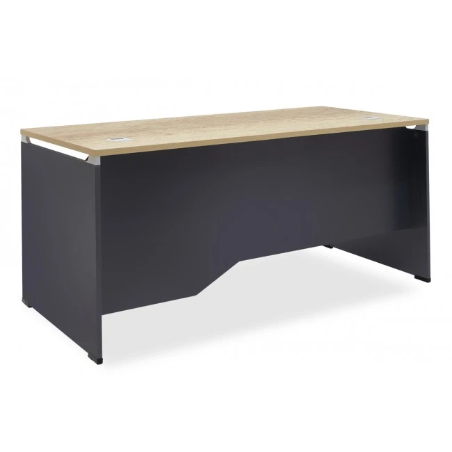 Commercial desk Lotus pakoworld in oak-dark grey 180x80x75cm