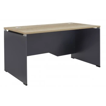 Manager table Lotus pakoworld in oak-dark grey 150x80x75cm