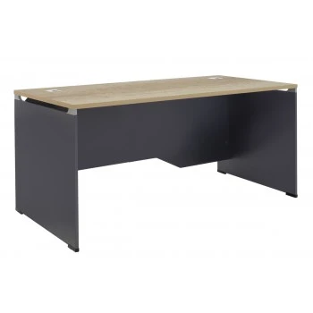 Commercial desk Lotus pakoworld in oak-dark grey 180x80x75cm