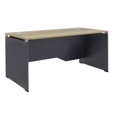 Commercial desk Lotus pakoworld in oak-dark grey 180x80x75cm