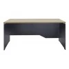 Commercial desk Lotus pakoworld in oak-dark grey 180x80x75cm