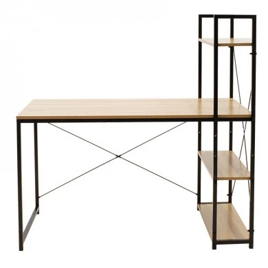 Office tableRamon pakoworld reversible modern oak color with black metal frame 122x64x120cm