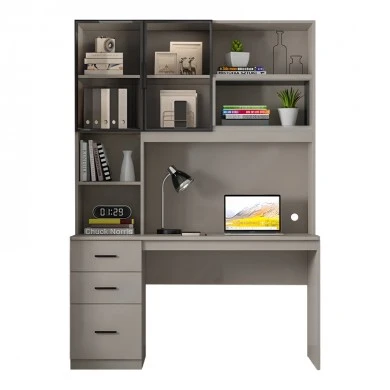 Computer desk-bookcase Citoro pakoworld mdf in beige color 120x50x180cm