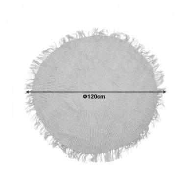 Chata Inart jute rug in natural shade D120x1cm