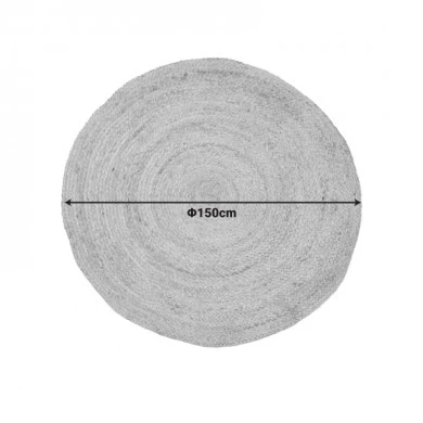 Carpet Solon Inart beige  jute D150x1cm