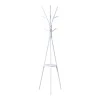 Coat rack Denner pakoworld metal in white color 48.5x48.5x180cm