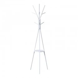 Coat rack Denner pakoworld metal in white color 48.5x48.5x180cm