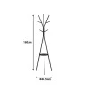 Coat rack Denner pakoworld metal in white color 48.5x48.5x180cm