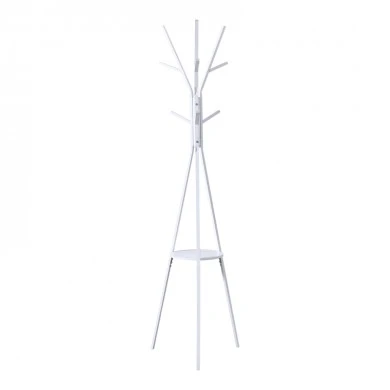 Coat rack Denner pakoworld metal in white color 48.5x48.5x180cm