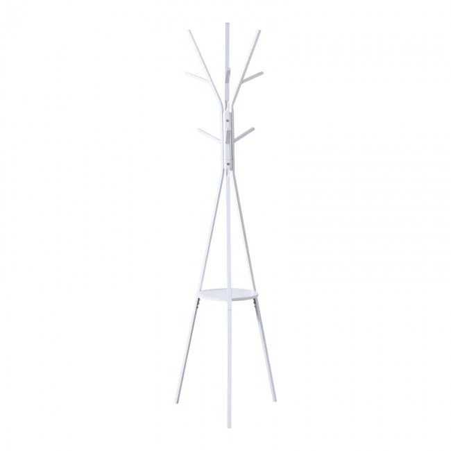 Coat rack Denner pakoworld metal in white color 48.5x48.5x180cm