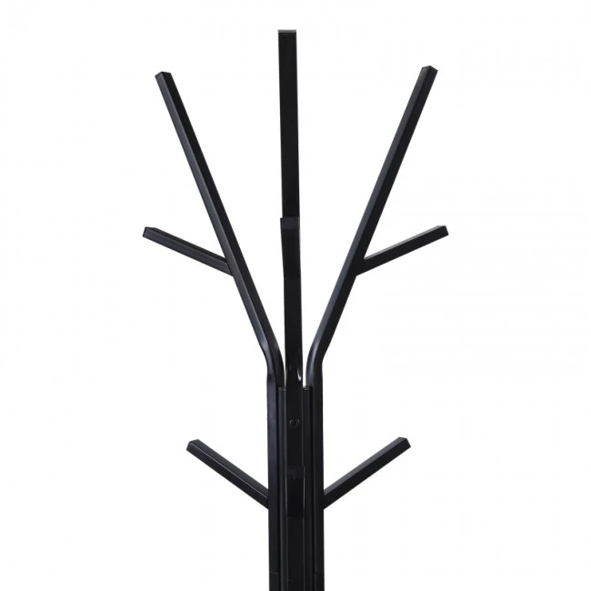 Coat rack Denner pakoworld metal in black color 48.5x48.5x180cm