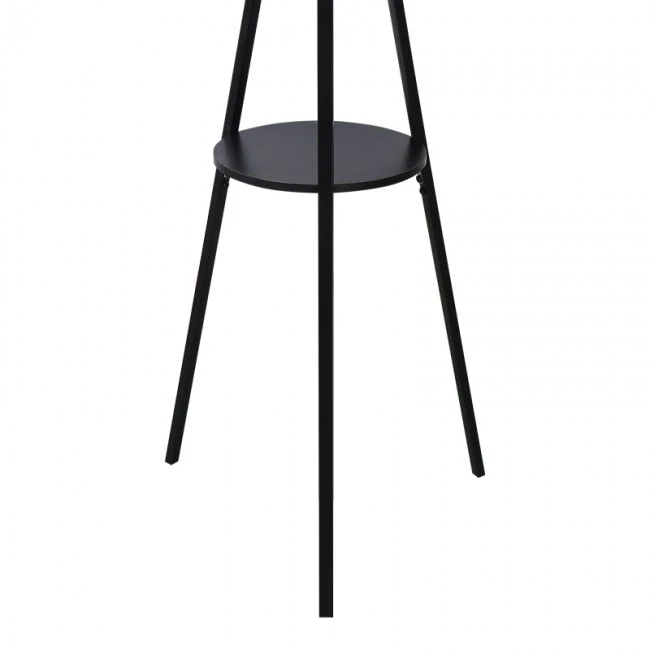 Coat rack Denner pakoworld metal in black color 48.5x48.5x180cm