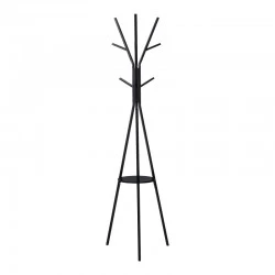 Coat rack Denner pakoworld metal in black color 48.5x48.5x180cm