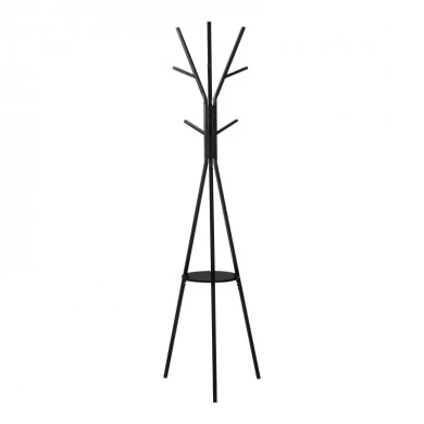 Coat rack Denner pakoworld metal in black color 48.5x48.5x180cm