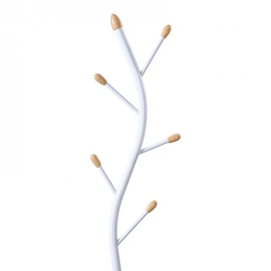 Coat rack Portu pakoworld metal in white-natural color D30x170cm