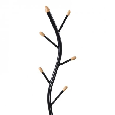 Coat rack Portu pakoworld metal in black-natural color D30x170cm