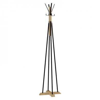 Coat Stand Myra pakoworld in natural black color D40x160cm
